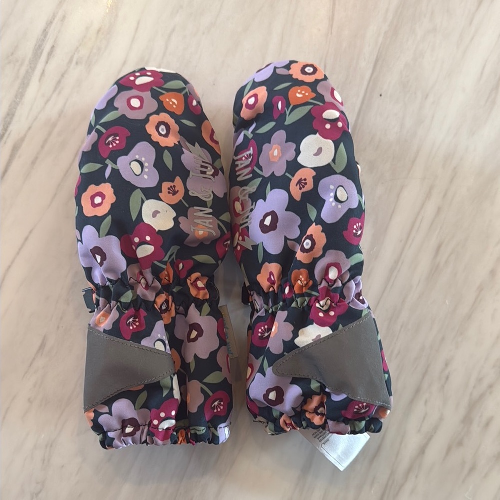 Floral Patterned waterproof rain Mittens - Jan and Jul